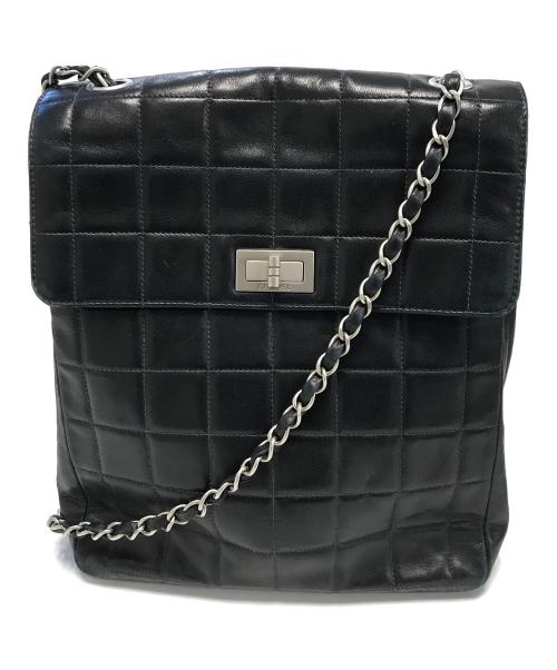 CHANEL（シャネル）CHANEL (シャネル) チョコバー チェーンショルダーバッグ ブラックの古着・服飾アイテム