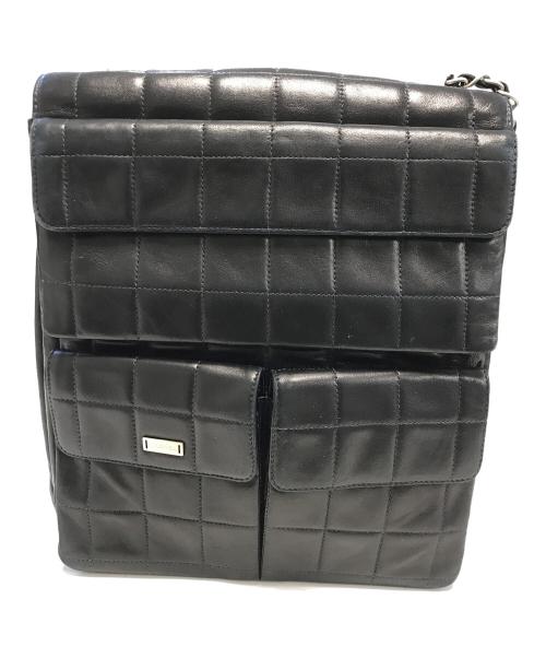 CHANEL（シャネル）CHANEL (シャネル) チョコバー チェーンショルダーバッグ ブラックの古着・服飾アイテム
