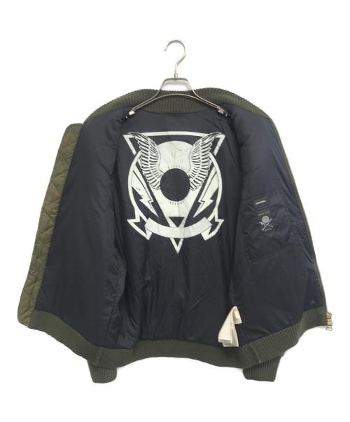 DIESEL（ディーゼル）DIESEL (ディーゼル) 異素材切替ボンバージャケット グリーン サイズ:不明の古着・服飾アイテム