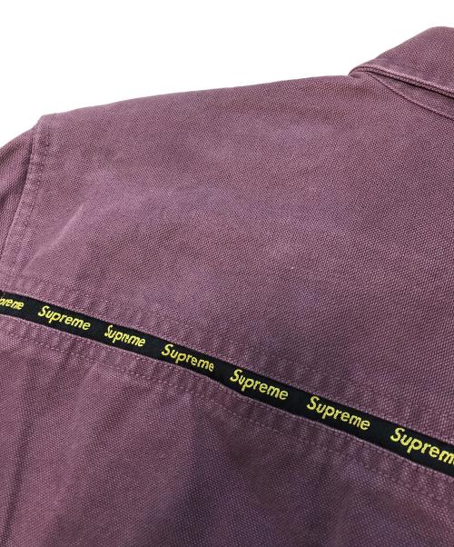 SUPREME（シュプリーム）Supreme (シュプリーム) Logo Taping Work Shirt パープル サイズ:Mの古着・服飾アイテム