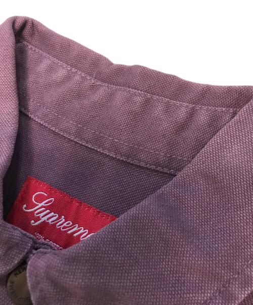 SUPREME（シュプリーム）Supreme (シュプリーム) Logo Taping Work Shirt パープル サイズ:Mの古着・服飾アイテム