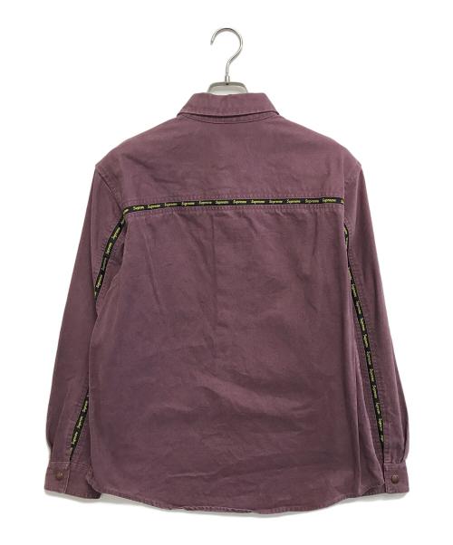 SUPREME（シュプリーム）Supreme (シュプリーム) Logo Taping Work Shirt パープル サイズ:Mの古着・服飾アイテム