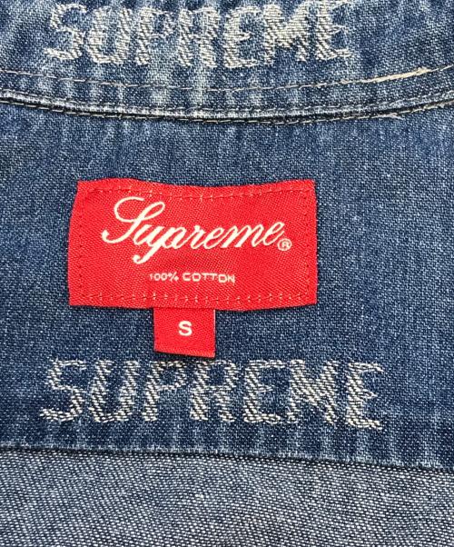SUPREME（シュプリーム）Supreme (シュプリーム) Logo Denim Shirt インディゴ サイズ:Sの古着・服飾アイテム