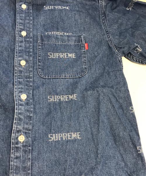 SUPREME（シュプリーム）Supreme (シュプリーム) Logo Denim Shirt インディゴ サイズ:Sの古着・服飾アイテム