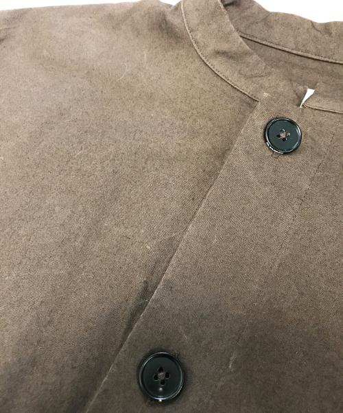 JIL SANDER+（ジルサンダープラス）JIL SANDER+ (ジルサンダープラス) バンドカラーシャツ ブラウン サイズ:32の古着・服飾アイテム