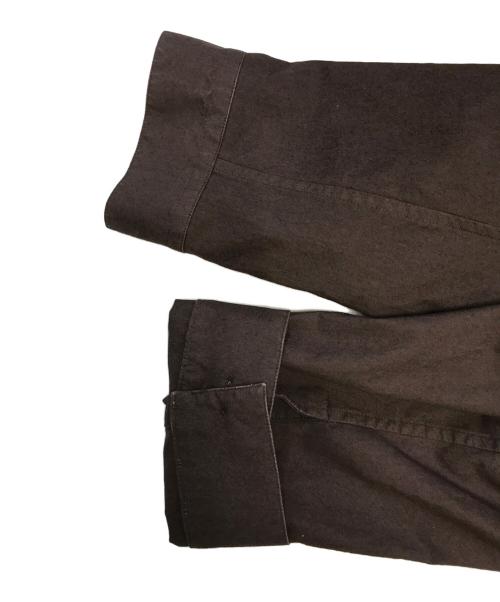 JIL SANDER+（ジルサンダープラス）JIL SANDER+ (ジルサンダープラス) バンドカラーシャツ ブラウン サイズ:32の古着・服飾アイテム