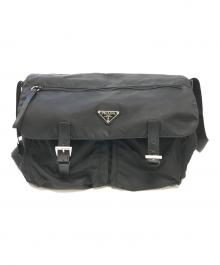 PRADA（プラダ）の古着「ナイロンメッセンジャーバッグ」｜ブラック