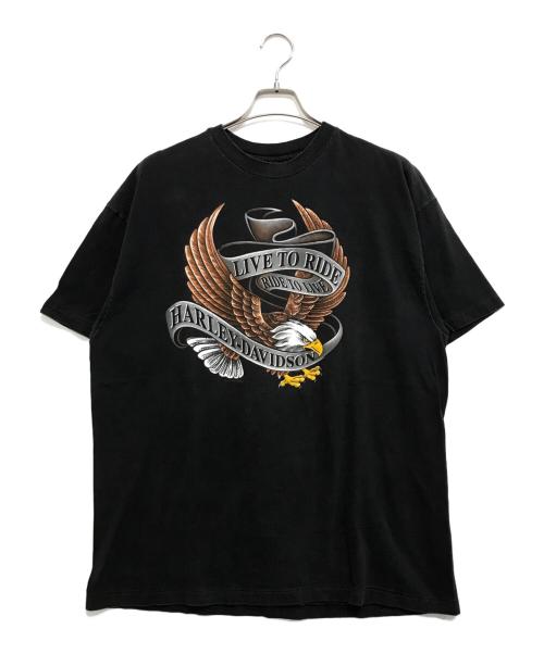 HARLEY-DAVIDSON（ハーレーダビッドソン）HARLEY-DAVIDSON (ハーレーダビッドソン) プリントTシャツ ブラック サイズ:XLの古着・服飾アイテム