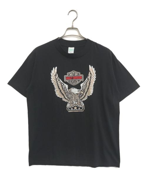 モーターサイクルTシャツ（モーターサイクルTシャツ）モーターサイクルTシャツ (モーターサイクルTシャツ) HARLEY-DAVIDSON(ハーレーダビッドソン) モーターサイクルTシャツ ブラック サイズ:XLの古着・服飾アイテム