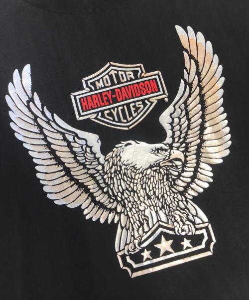 モーターサイクルTシャツ（モーターサイクルTシャツ）モーターサイクルTシャツ (モーターサイクルTシャツ) HARLEY-DAVIDSON(ハーレーダビッドソン) モーターサイクルTシャツ ブラック サイズ:XLの古着・服飾アイテム