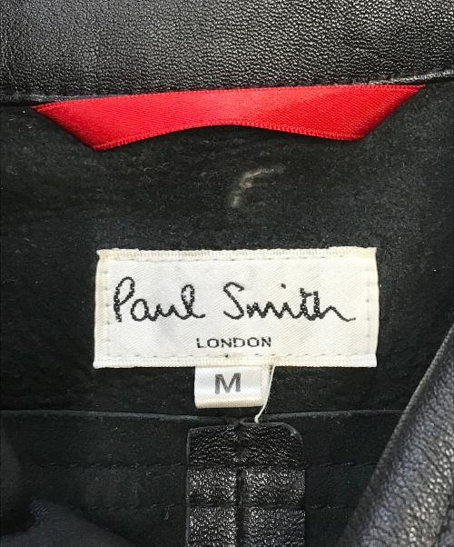 PAUL SMITH（ポールスミス）Paul Smith (ポールスミス) レザーシャツ ブラック サイズ:Mの古着・服飾アイテム