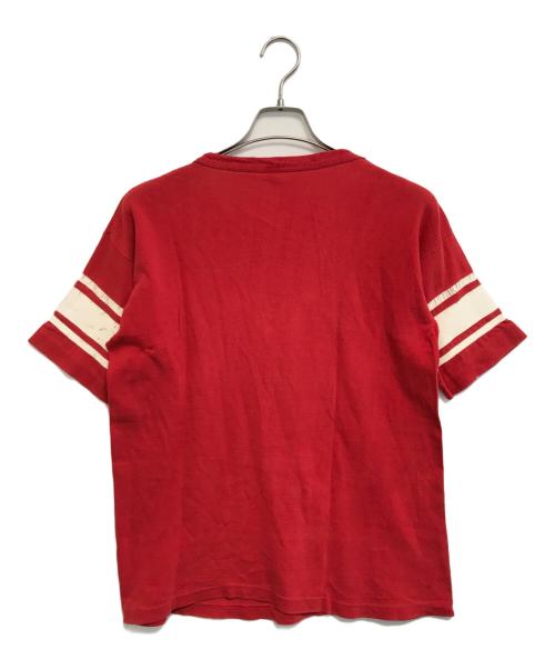 Champion（チャンピオン）Champion (チャンピオン) フットボールTシャツ レッド サイズ:X‐LARGEの古着・服飾アイテム