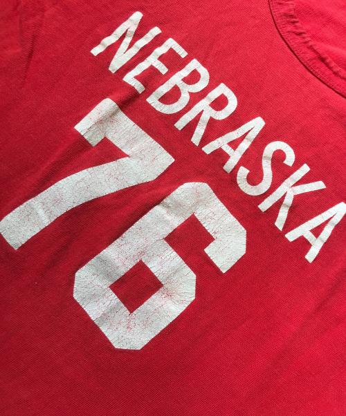 Champion（チャンピオン）Champion (チャンピオン) フットボールTシャツ レッド サイズ:X‐LARGEの古着・服飾アイテム