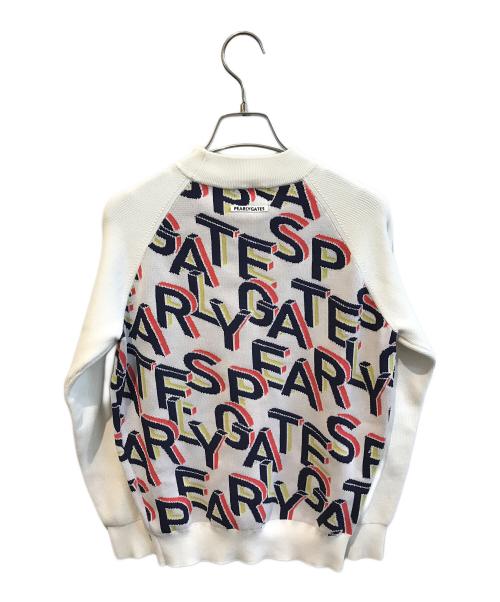 PEARLY GATES（パーリーゲイツ）PEARLY GATES (パーリーゲイツ) ロゴニット ホワイトの古着・服飾アイテム