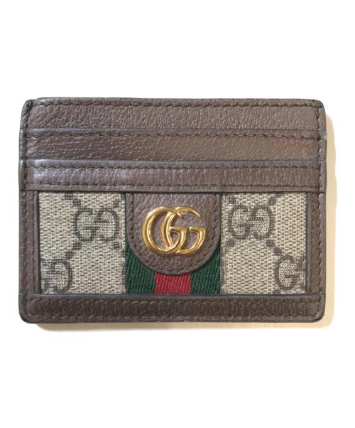 GUCCI（グッチ）GUCCI (グッチ) カードケース ブラウン サイズ:表記なしの古着・服飾アイテム
