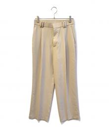 Spick and Span（スピック＆スパン）の古着「ストレッチタックストレートパンツ　25030200303010」｜ベージュ