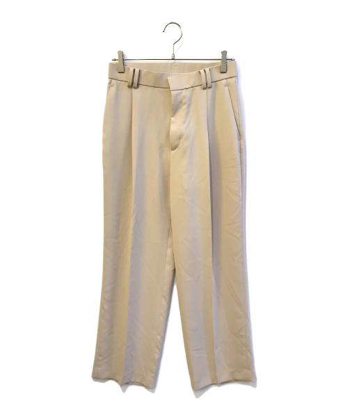 Spick and Span（スピック＆スパン）Spick and Span (スピック＆スパン) ストレッチタックストレートパンツ　25030200303010 ベージュ サイズ:40の古着・服飾アイテム