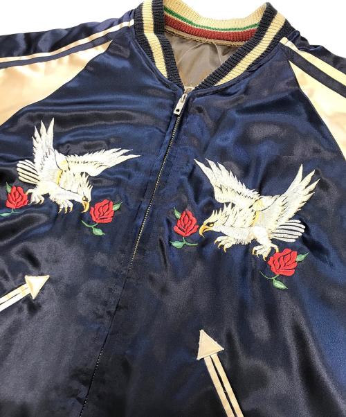 TAILOR 東洋（テーラー東洋）TAILOR 東洋 (テーラー東洋) スカジャン ネイビー×オリーブ サイズ:Mの古着・服飾アイテム