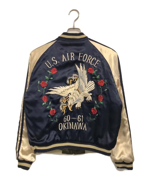 TAILOR 東洋（テーラー東洋）TAILOR 東洋 (テーラー東洋) スカジャン ネイビー×オリーブ サイズ:Mの古着・服飾アイテム