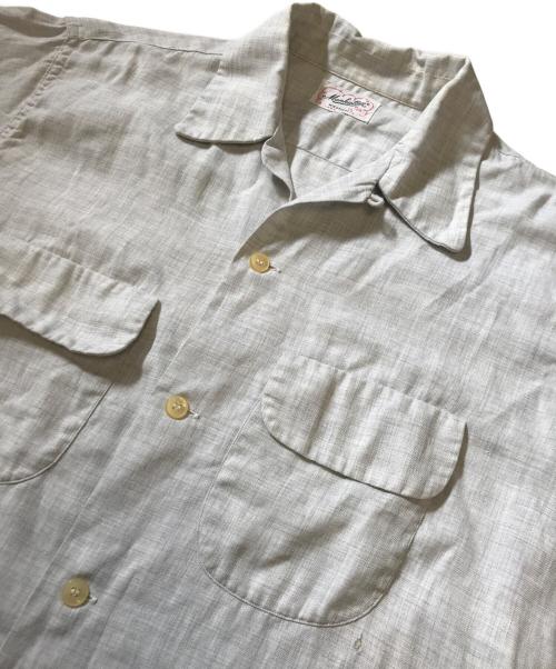 Manhattan（マンハッタン）Manhattan (マンハッタン) オープンカラーシャツ グレー サイズ:Mの古着・服飾アイテム