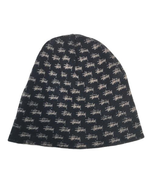 stussy（ステューシー）stussy (ステューシー) 総柄ビーニー ブラック サイズ:ONE SIZEの古着・服飾アイテム