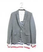 COMME des GARCONS HOMME PLUSコムデギャルソンオムプリュス）の古着「レイヤードテーラードジャケット」｜グレー