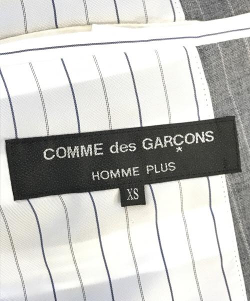 COMME des GARCONS HOMME PLUS（コムデギャルソンオムプリュス）COMME des GARCONS HOMME PLUS (コムデギャルソンオムプリュス) レイヤードテーラードジャケット グレー サイズ: XSの古着・服飾アイテム
