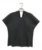 COMME des GARCONSコムデギャルソン）の古着「レースアップ変形カットソー」｜ブラック