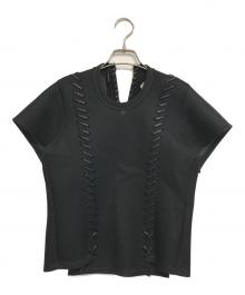 COMME des GARCONS（コムデギャルソン）の古着「レースアップ変形カットソー」｜ブラック