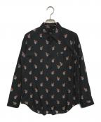 tricot COMME des GARCONSトリココムデギャルソン）の古着「花柄シャツ」｜ブラック