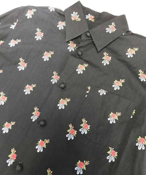 tricot COMME des GARCONS（トリココムデギャルソン）tricot COMME des GARCONS (トリココムデギャルソン) 花柄シャツ ブラック サイズ:Mの古着・服飾アイテム