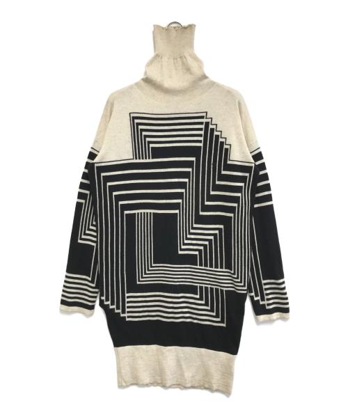 Jean Paul GAULTIER（ジャンポールゴルチェ）Jean Paul GAULTIER (ジャンポールゴルチェ) タートルネックニットワンピース ベージュ サイズ:Sの古着・服飾アイテム