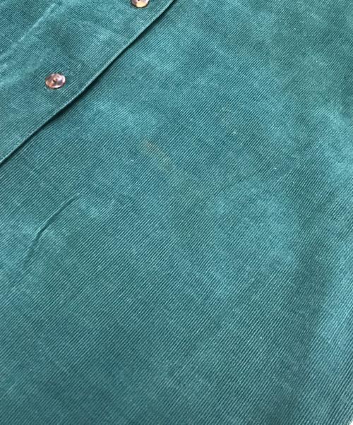 JUNIOR GAULTIER（ジュニアゴルチエ）JUNIOR GAULTIER (ジュニアゴルチエ) フード付コーデュロイシャツ グリーン サイズ:40の古着・服飾アイテム