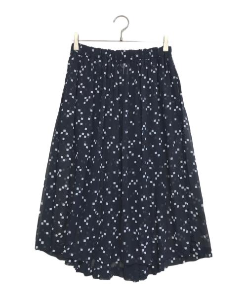 COMME des GARCONS COMME des GARCONS（コムデギャルソン コムデギャルソン）COMME des GARCONS COMME des GARCONS (コムデギャルソン コムデギャルソン) スクエアドットスカート ネイビー サイズ:Sの古着・服飾アイテム