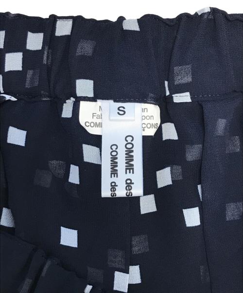 COMME des GARCONS COMME des GARCONS（コムデギャルソン コムデギャルソン）COMME des GARCONS COMME des GARCONS (コムデギャルソン コムデギャルソン) スクエアドットスカート ネイビー サイズ:Sの古着・服飾アイテム