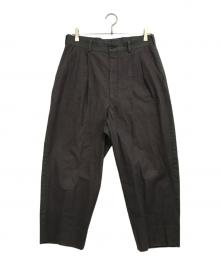 COMME des GARCONS HOMME（コムデギャルソン オム）の古着「バイカラータックパンツ」｜ブラウン×グリーン