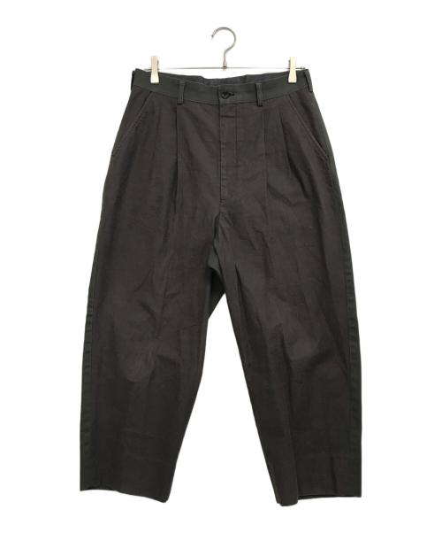 COMME des GARCONS HOMME（コムデギャルソン オム）COMME des GARCONS HOMME (コムデギャルソン オム) バイカラータックパンツ ブラウン×グリーン サイズ:XSの古着・服飾アイテム