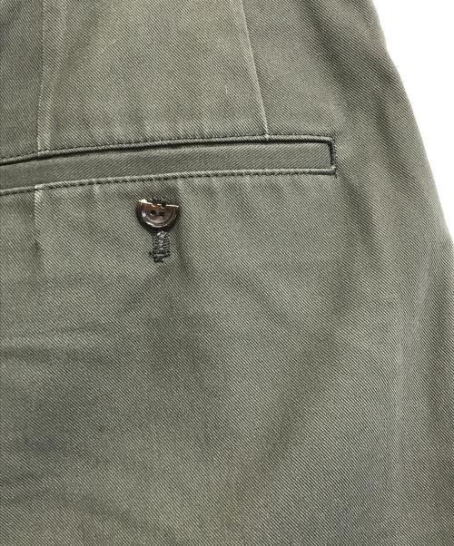 COMME des GARCONS HOMME（コムデギャルソン オム）COMME des GARCONS HOMME (コムデギャルソン オム) バイカラータックパンツ ブラウン×グリーン サイズ:XSの古着・服飾アイテム