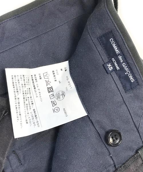 COMME des GARCONS HOMME（コムデギャルソン オム）COMME des GARCONS HOMME (コムデギャルソン オム) バイカラータックパンツ ブラウン×グリーン サイズ:XSの古着・服飾アイテム