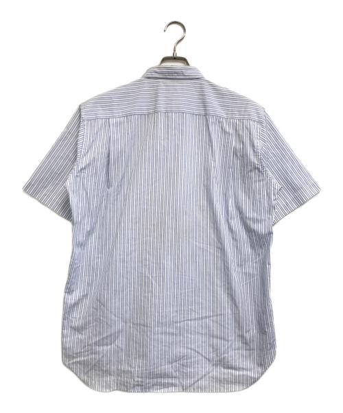 COMME des GARCONS HOMME PLUS（コムデギャルソンオムプリュス）COMME des GARCONS HOMME PLUS (コムデギャルソンオムプリュス) フリルストライプシャツ ブルー サイズ:Mの古着・服飾アイテム