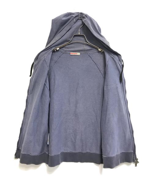 PRADA（プラダ）PRADA (プラダ) ロゴジップパーカー パープル サイズ:XSの古着・服飾アイテム