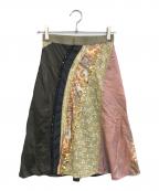 tricot COMME des GARCONSトリココムデギャルソン）の古着「異素材切替装飾スカート」