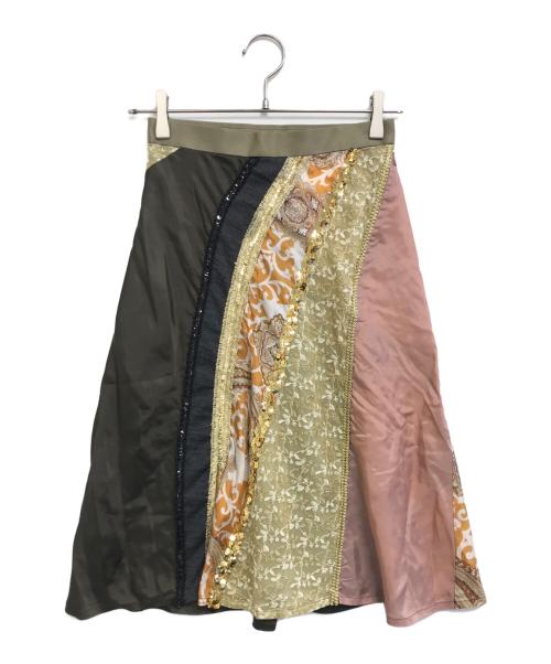 tricot COMME des GARCONS（トリココムデギャルソン）tricot COMME des GARCONS (トリココムデギャルソン) 異素材切替装飾スカート サイズ:Sの古着・服飾アイテム