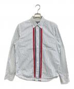 COMME des GARCONS JUNYA WATANABE MANコム デ ギャルソン ジュンヤ ワタナベ マン）の古着「ストライプシャツ」｜グリーン
