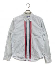 COMME des GARCONS JUNYA WATANABE MAN（コム デ ギャルソン ジュンヤ ワタナベ マン）の古着「ストライプシャツ」｜グリーン