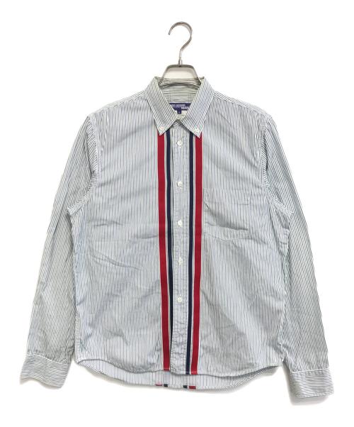 COMME des GARCONS JUNYA WATANABE MAN（コム デ ギャルソン ジュンヤ ワタナベ マン）COMME des GARCONS JUNYA WATANABE MAN (コム デ ギャルソン ジュンヤ ワタナベ マン) ストライプシャツ グリーン サイズ:Sの古着・服飾アイテム