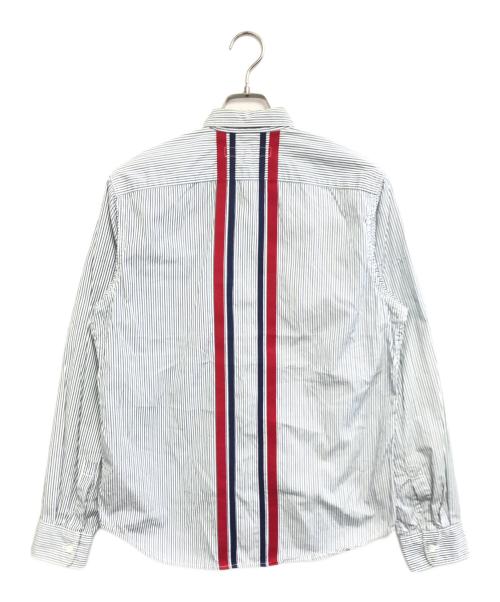 COMME des GARCONS JUNYA WATANABE MAN（コム デ ギャルソン ジュンヤ ワタナベ マン）COMME des GARCONS JUNYA WATANABE MAN (コム デ ギャルソン ジュンヤ ワタナベ マン) ストライプシャツ グリーン サイズ:Sの古着・服飾アイテム