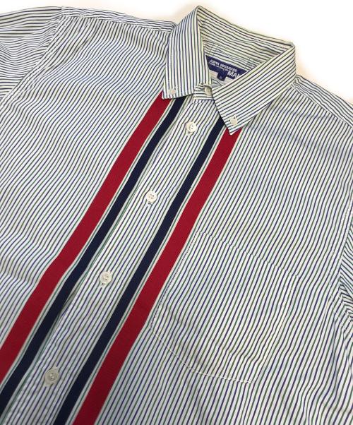 COMME des GARCONS JUNYA WATANABE MAN（コム デ ギャルソン ジュンヤ ワタナベ マン）COMME des GARCONS JUNYA WATANABE MAN (コム デ ギャルソン ジュンヤ ワタナベ マン) ストライプシャツ グリーン サイズ:Sの古着・服飾アイテム