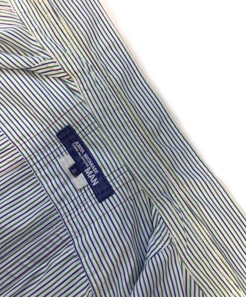 COMME des GARCONS JUNYA WATANABE MAN（コム デ ギャルソン ジュンヤ ワタナベ マン）COMME des GARCONS JUNYA WATANABE MAN (コム デ ギャルソン ジュンヤ ワタナベ マン) ストライプシャツ グリーン サイズ:Sの古着・服飾アイテム