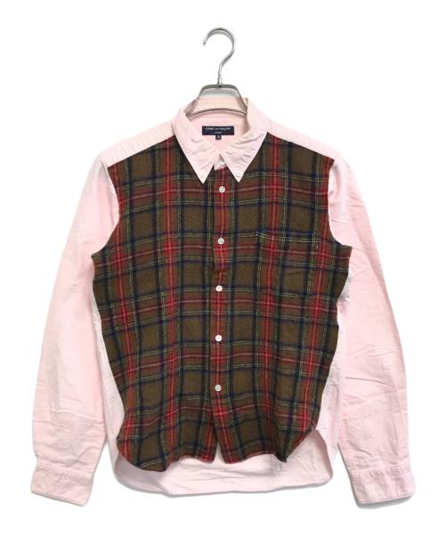 COMME des GARCONS HOMME（コムデギャルソン オム）COMME des GARCONS HOMME (コムデギャルソン オム) 縮絨切替シャツ ピンク サイズ:Sの古着・服飾アイテム
